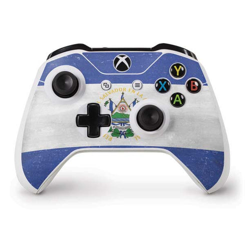 El Salvador Flag Distressed Xbox One S Controller Skin